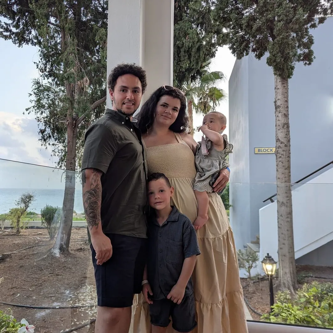 Ashley Coombes and family